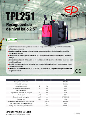 Orderverzameltrucks EP TPL251