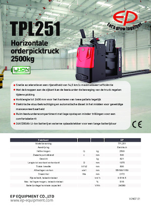 Orderverzameltrucks EP TPL251