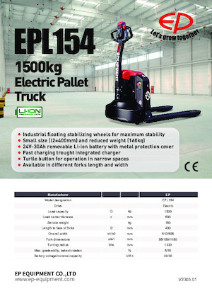 Meelooppallettruck EP EPL154