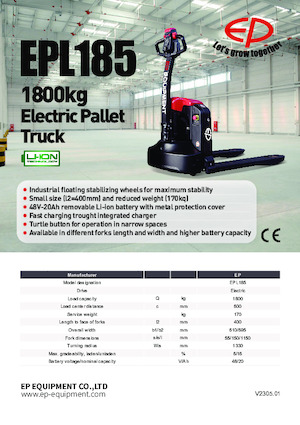 Meelooppallettruck EP EPL185