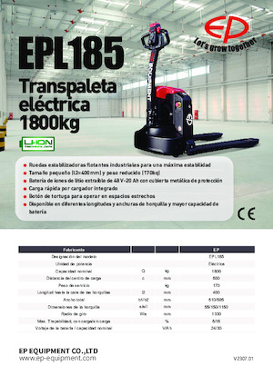 Meelooppallettruck EP EPL185