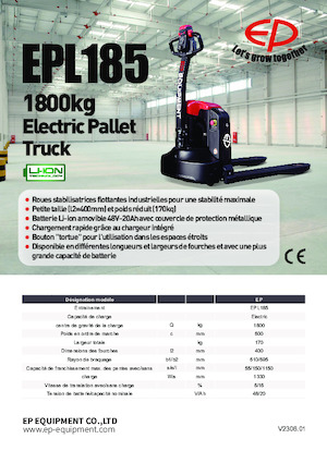 Meelooppallettruck EP EPL185