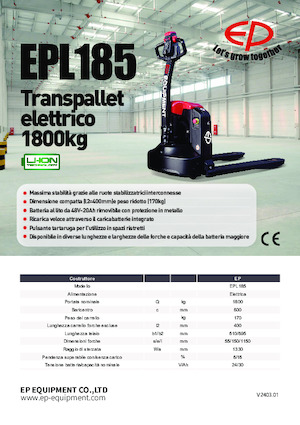 Meelooppallettruck EP EPL185