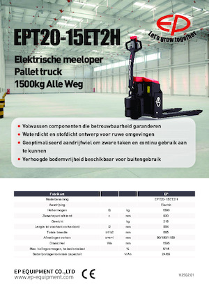 Meelooppallettruck EP EPT20-15ET2H