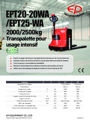 Meelooppallettruck EP EPT20-20WA