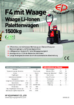 Meelooppallettruck EP F4