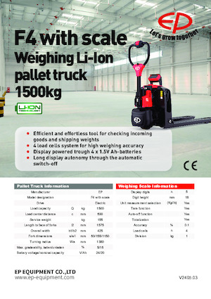 Meelooppallettruck EP F4