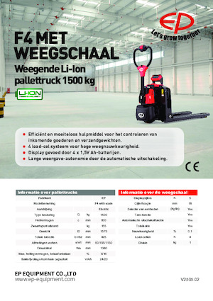 Meelooppallettruck EP F4