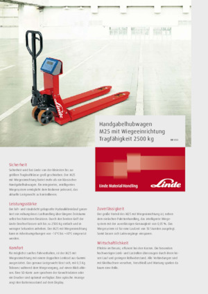 Meelooppallettruck Linde M25 Scale+ 