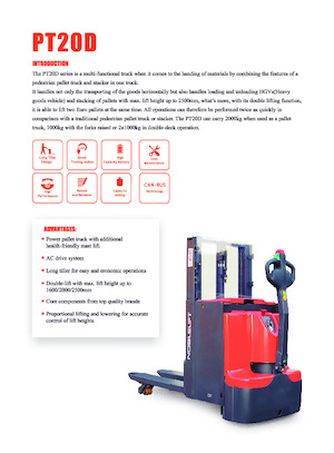 Meelooppallettruck Noblelift PT20D