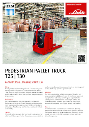 Meelooppallettruck Linde T25