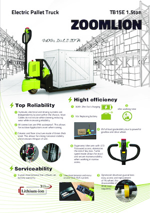 Meelooppallettruck Zoomlion TB15E