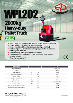 Meelooppallettruck EP WPL202