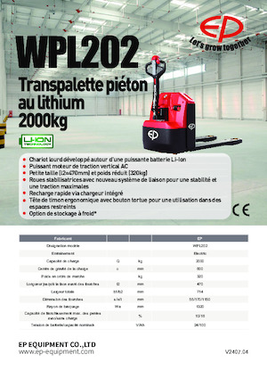 Meelooppallettruck EP WPL202