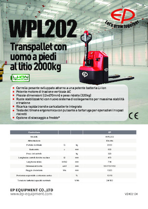 Meelooppallettruck EP WPL202