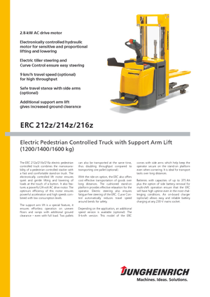 Pallet Stackers Sta op Rider Platform Jungheinrich ERC 212z