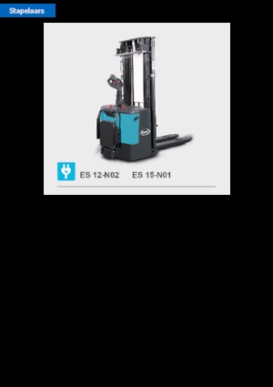 Pallet Stackers Sta op Rider Platform Baoli ES 12-N02