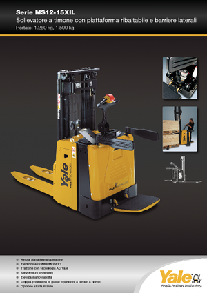 Pallet Stackers Sta op Rider Platform Yale MS12X