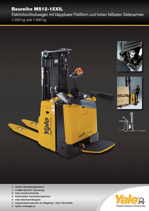 Pallet Stackers Sta op Rider Platform Yale MS12X