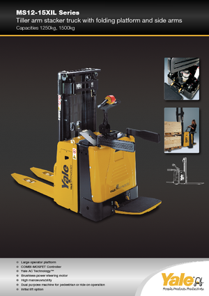 Pallet Stackers Sta op Rider Platform Yale MS12X