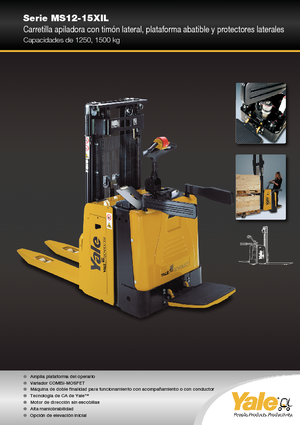 Pallet Stackers Sta op Rider Platform Yale MS12X