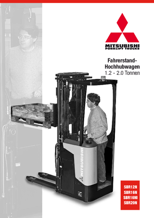 Pallet Stackers Sta op Rider Platform Mitsubishi SBR20N