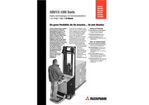 Pallet Stackers Sta op Rider Platform Mitsubishi SBV 12 NI