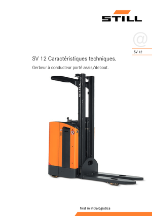 Pallet Stackers Sta op Rider Platform Still SV 12