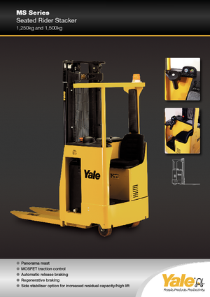 Pallet stapelaars zittende bestuurder Yale MS 12 S