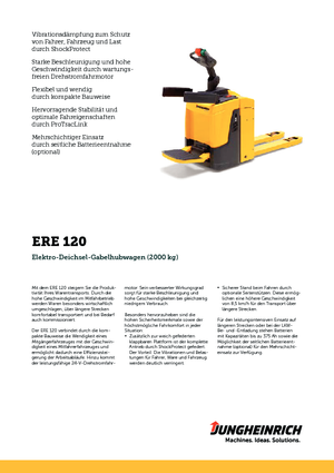 Pallet Trucks Staande Bestuurder Platform Jungheinrich ERE 120