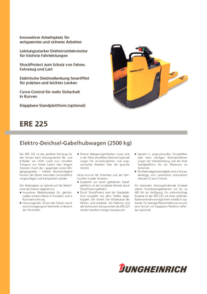 Pallet Trucks Staande Bestuurder Platform Jungheinrich ERE 225