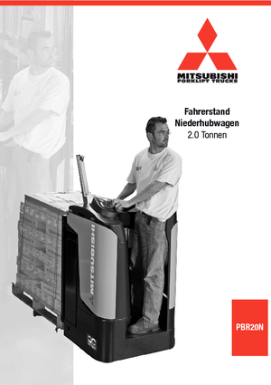 Pallet Trucks Staande Bestuurder Platform Mitsubishi PBR20N