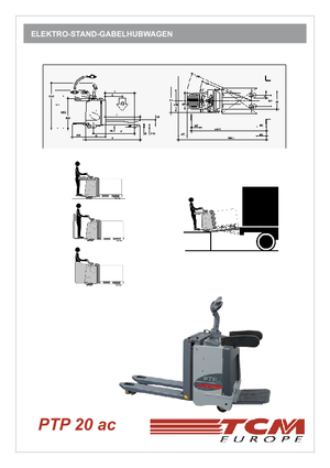 Pallet Trucks Staande Bestuurder Platform TCM PTP 20 ac