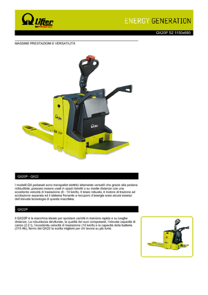 Pallet Trucks Staande Bestuurder Platform PRAMAC Lifter QX 20 P