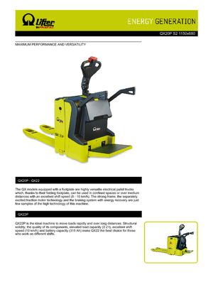 Pallet Trucks Staande Bestuurder Platform PRAMAC Lifter QX 20 P