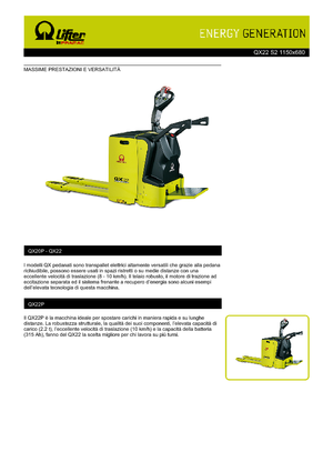 Pallet Trucks Staande Bestuurder Platform PRAMAC Lifter QX 22