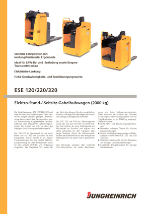 Pallettrucks Zittende Bestuurder Jungheinrich ESE 120