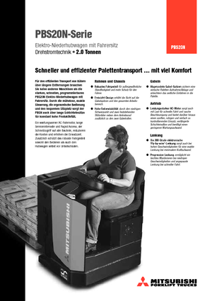 Pallettrucks Zittende Bestuurder Mitsubishi PBS20N