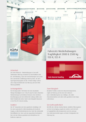 Pallettrucks Zittende Bestuurder Linde T25R