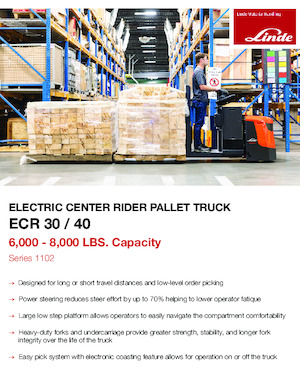 Pallet Trucks Staande Bestuurder Platform Linde ECR40