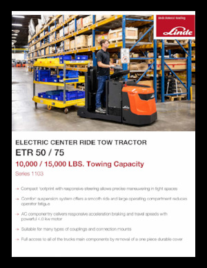 Pallet Trucks Staande Bestuurder Platform Linde ETR50/75