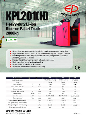 Pallet Trucks Staande Bestuurder Platform EP KPL201
