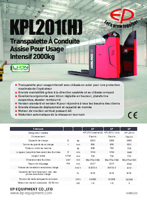 Pallet Trucks Staande Bestuurder Platform EP KPL201