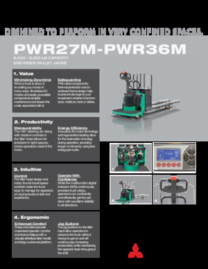 Pallet Trucks Staande Bestuurder Platform Mitsubishi PWR36M