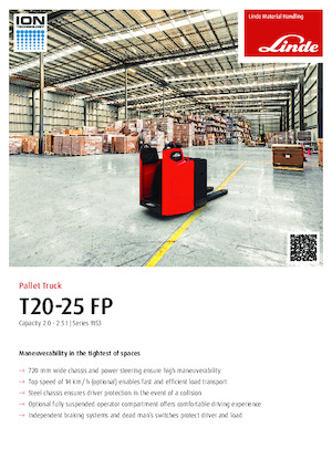 Pallet Trucks Staande Bestuurder Platform Linde T20FP