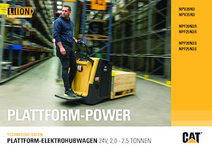 Pallet Trucks Staande Bestuurder Platform Caterpillar NPV25N3