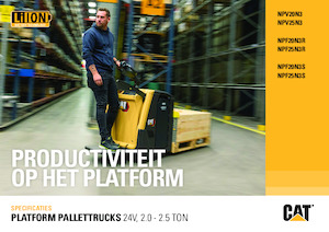 Pallet Trucks Staande Bestuurder Platform Caterpillar NPV25N3