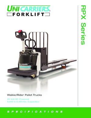 Pallet Trucks Staande Bestuurder Platform UniCarriers RPX80B