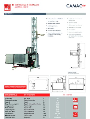 Industriele takel CAMAC EC-1700/150