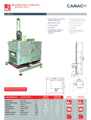 Industriele takel CAMAC EC-600/120